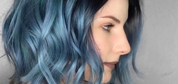 волосы тренд 2019 2020: синие