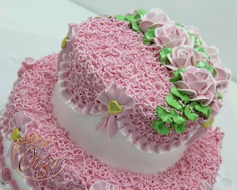 Торт для женщины на день рождения фото из крема