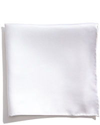 Белый шелковый нагрудный платок