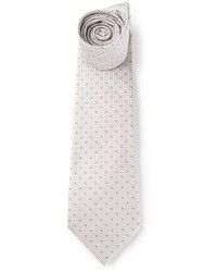 Серый галстук в горошек