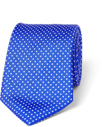 Синий галстук в горошек