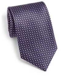 Темно-пурпурный галстук с геометрическим рисунком
