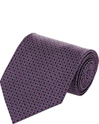 Темно-пурпурный галстук с принтом