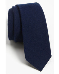 Темно-синий шерстяной галстук