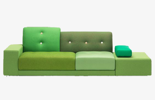 Зеленый диван в стиле авангард